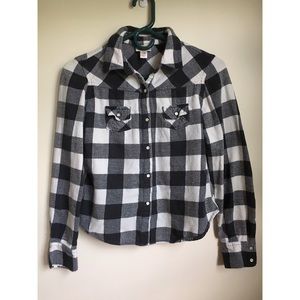 Black & White Plaid Shirt